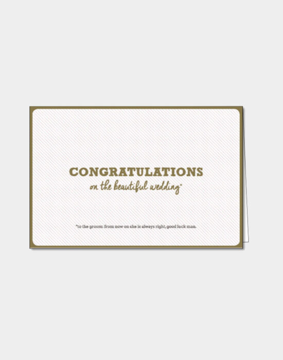 congratulations on the beautiful wedding