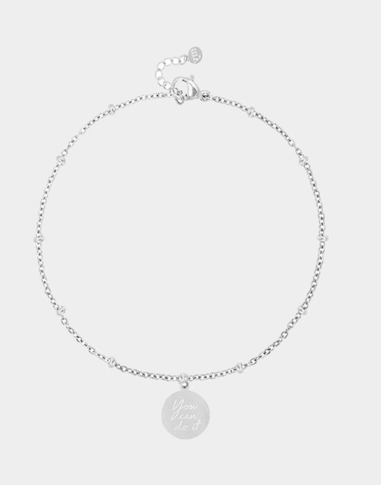 Quote Armband: 'You can do it' goud/zilver