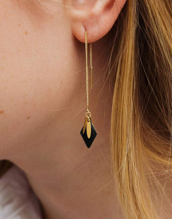 Mme Bovary: Oorbellen: Diamond zwart