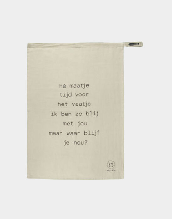 Zusss: Keukenhanddoek: 'Hé maatje'