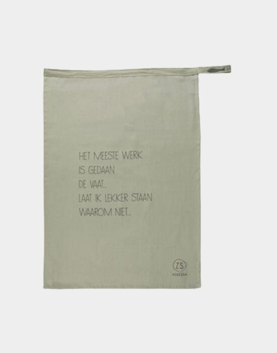 Zusss: Keukenhanddoek: 'Het meeste werk'