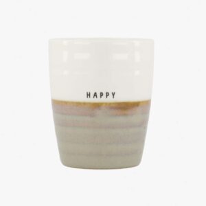 Zusss: Koffiemok happy wit/zand