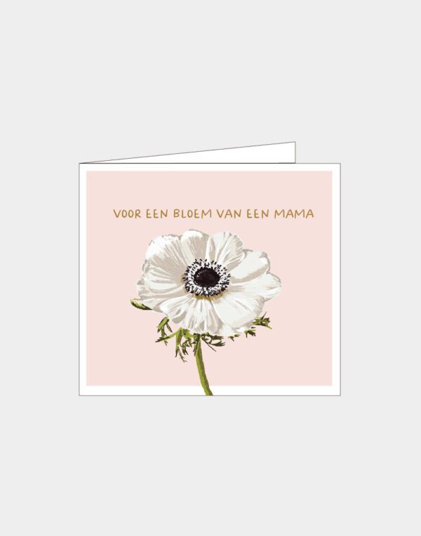 Kaartje mailbox: 'Voor een bloem van een mama'