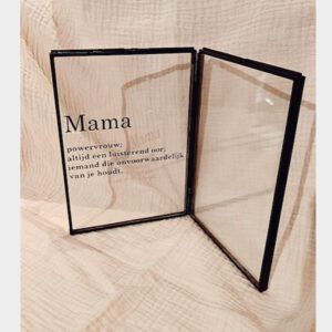 Oh box kader: 'Mama, powervrouw' zwart