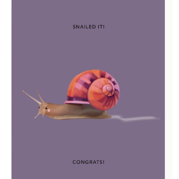 Kaartje mailbox: DP 'Snailed it! Congrats!'