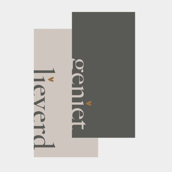 Zusss: Servetten 'Lieverd/Geniet'