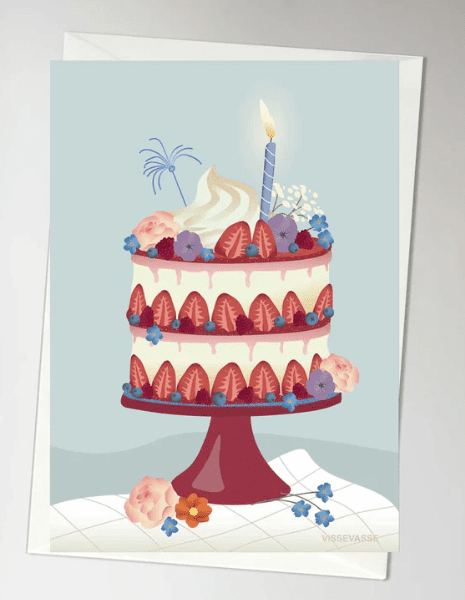 Kaartje Enfant Terrible: VV cake with strawberry