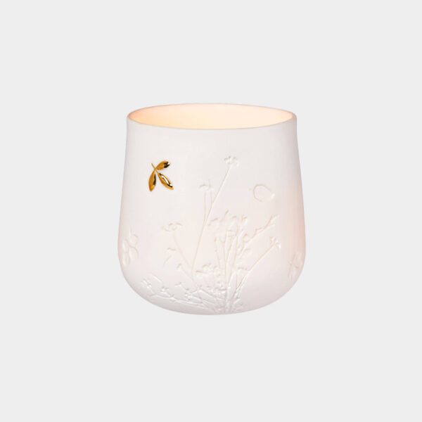 Räder: Theelicht met gouden blad