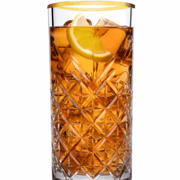 Glas gouden rand hoog