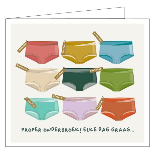 Kaartje mailbox: 'Proper onderbroek! Elke dag graag...'