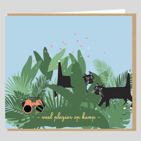 Kaartje mailbox: 'Veel plezier op kamp diertjes'