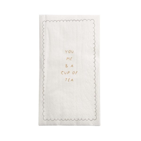 Zusss: Servetten 'you me' wit/goud