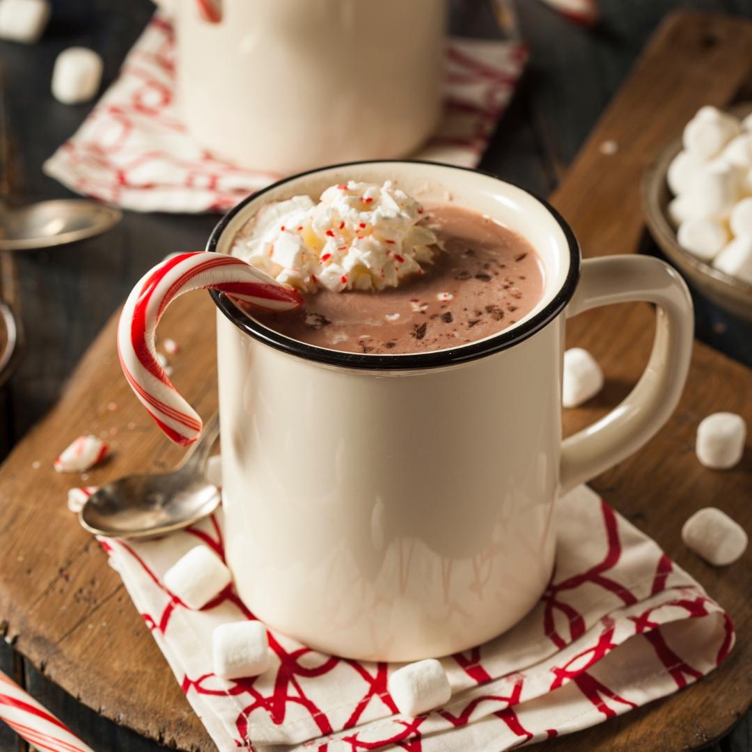 Drinking Winter Spice Hot Chocolate