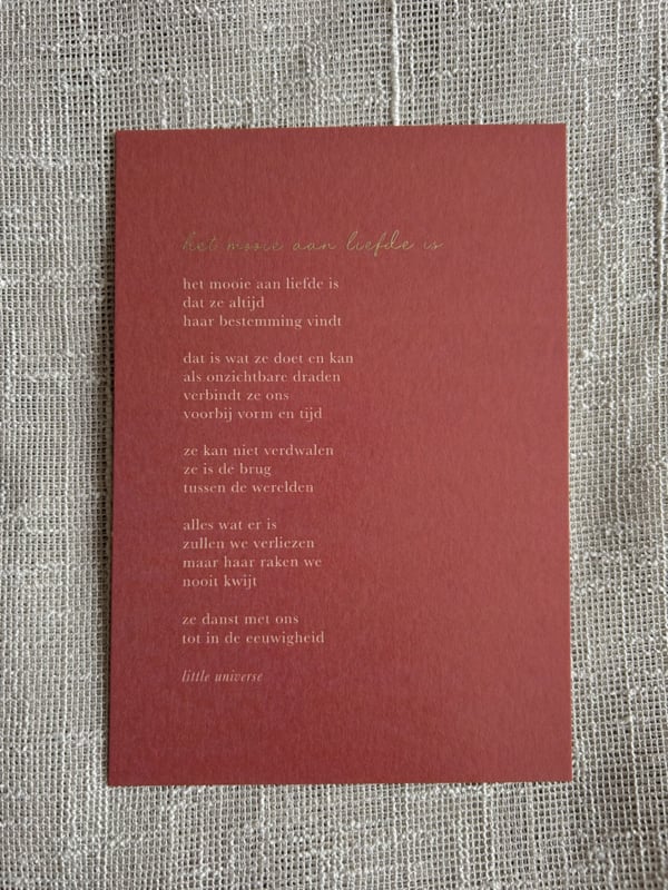 Little Universe: 'Het mooie aan liefde is'