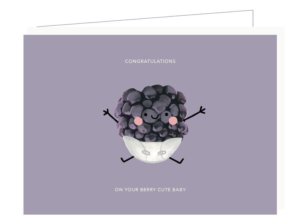 Kaartje mailbox: DP 'Congratulations on your berry cute baby'