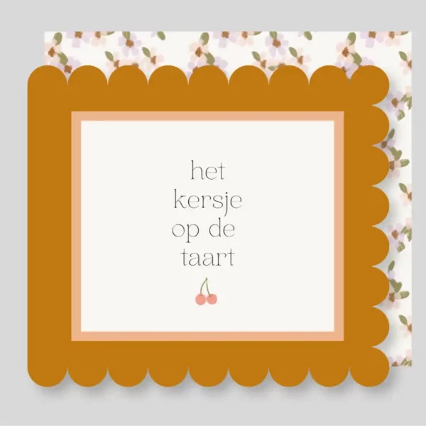 Kaartje 'La Mie': Het kersje op de taart