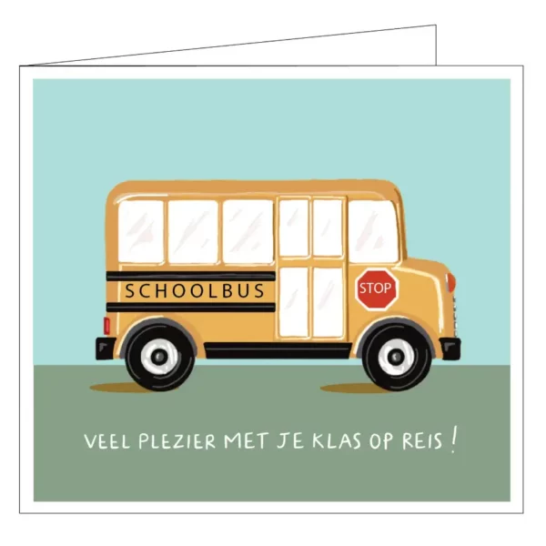 Kaartje mailbox: 'Veel plezier met je klas op reis!'