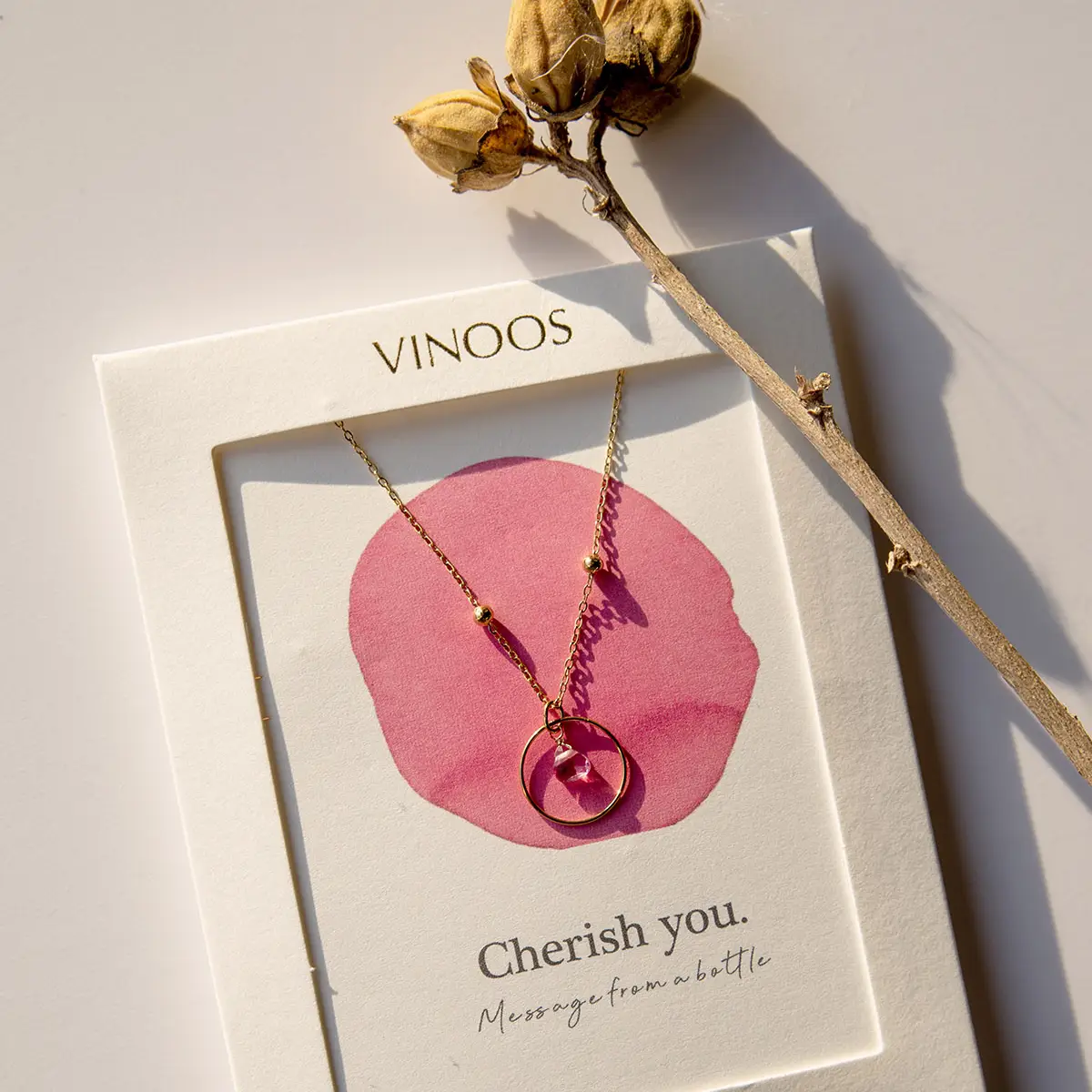 Vinoos: Wine Jewellery: Ketting 'Cherish you'