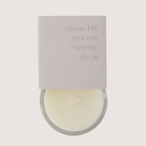 Zusss: Mini geurkaarsje in wikkel 'Vriendin'