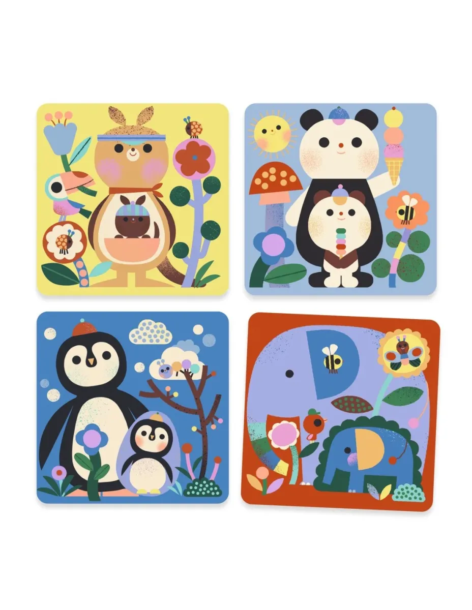 Djeco: Kleuren met water 'Babydieren kiekeboe'