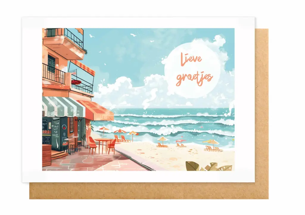 Kaartje ET WA: 'Lieve groetjes'