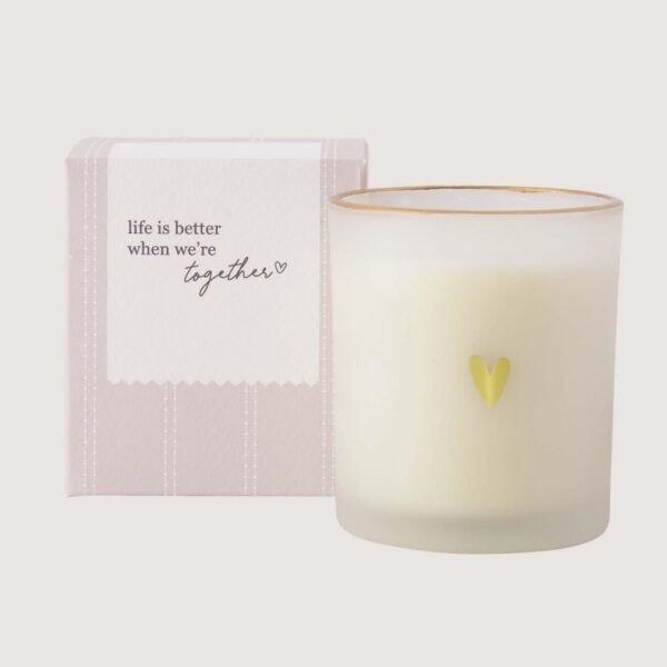 Zusss: Geurkaars glas in doosje 'Life is better together'