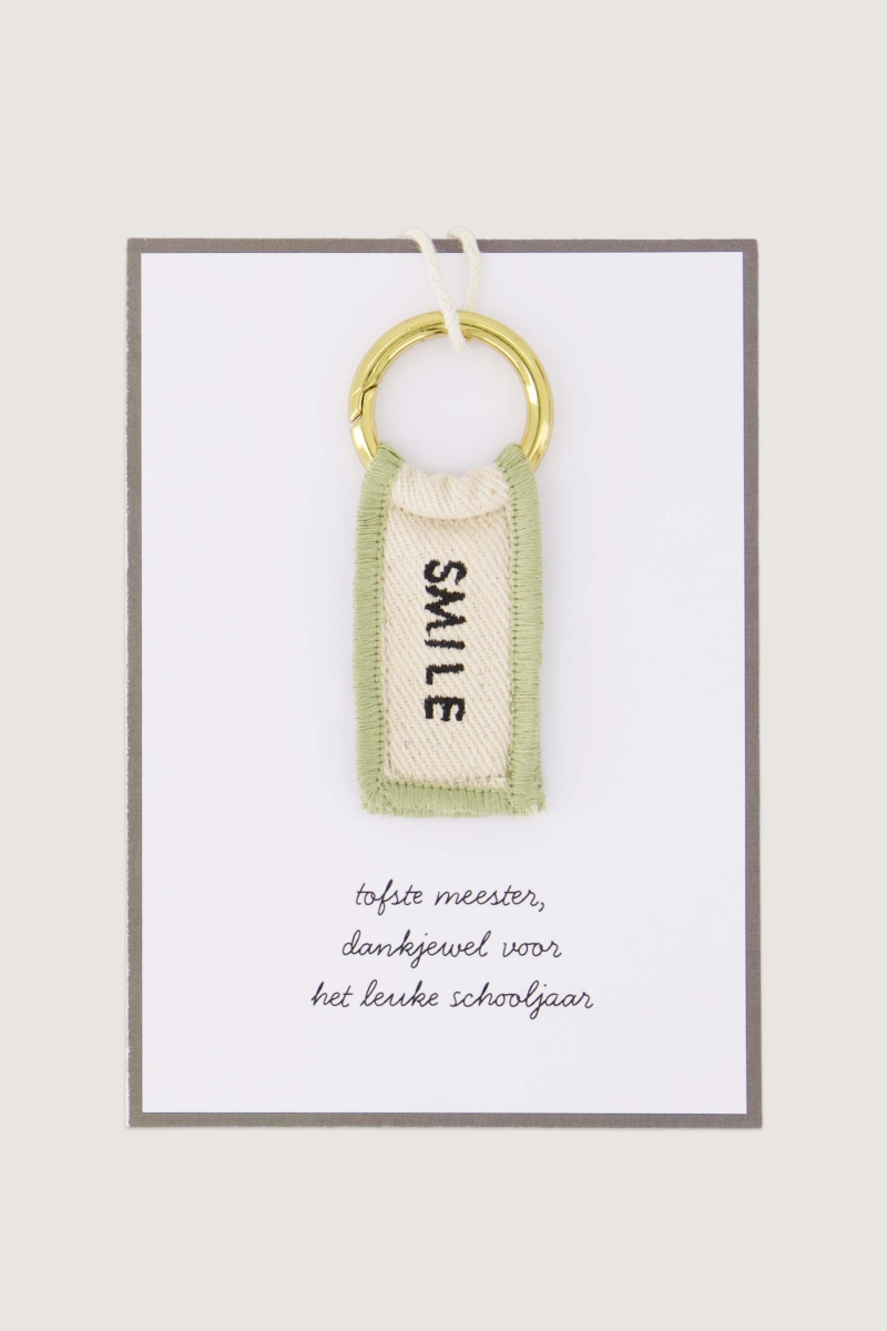 Zusss: Ansichkaart met sleutelhanger 'Liefste meester'