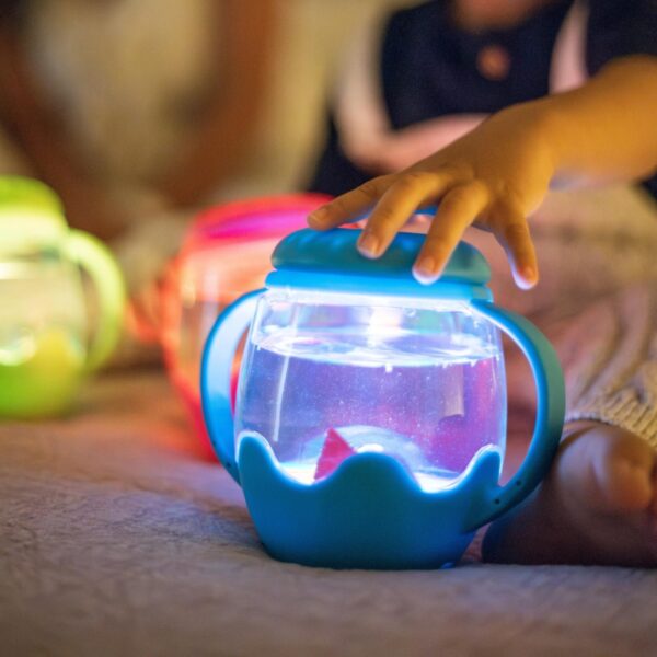 Glo Pals: 'MINI Sensory play jar' blauw