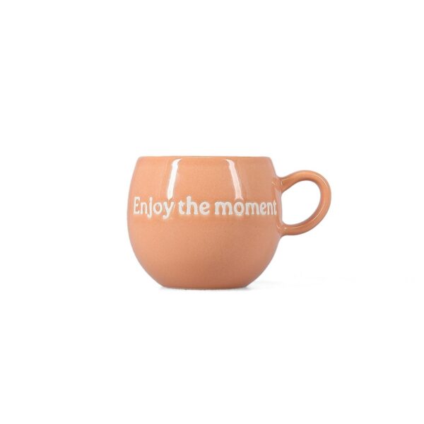 Muggies mok: 'Enjoy the moment' roze