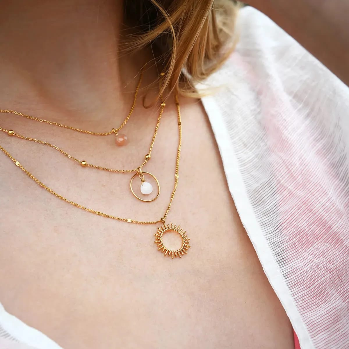 Vinoos: Wine Jewellery: Dubbele ketting 'Cheers to you'