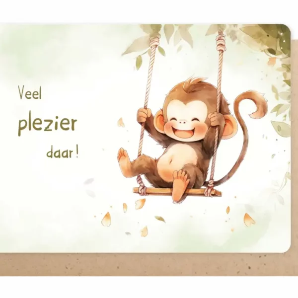 Kaartje Enfant Terrible: Veel plezier daar, schommel