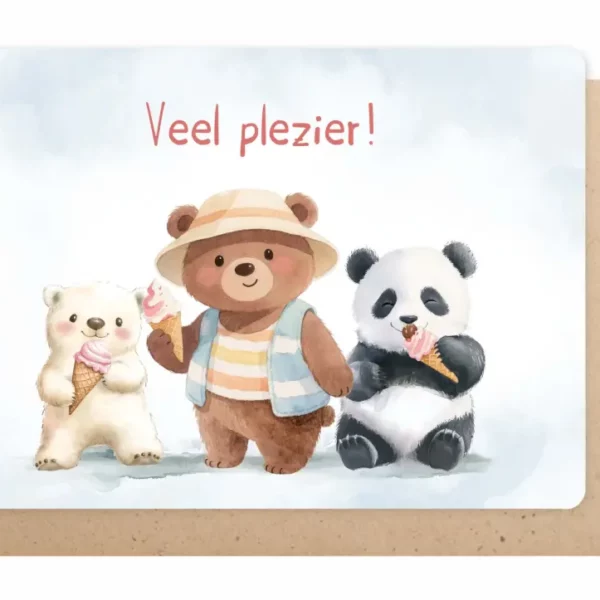Kaartje Enfant Terrible: Veel plezier, diertjes