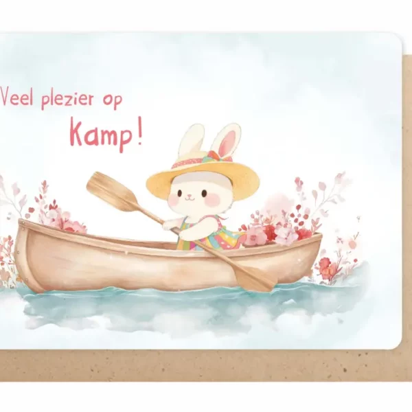 Kaartje Enfant Terrible: Veel plezier op kamp, kano