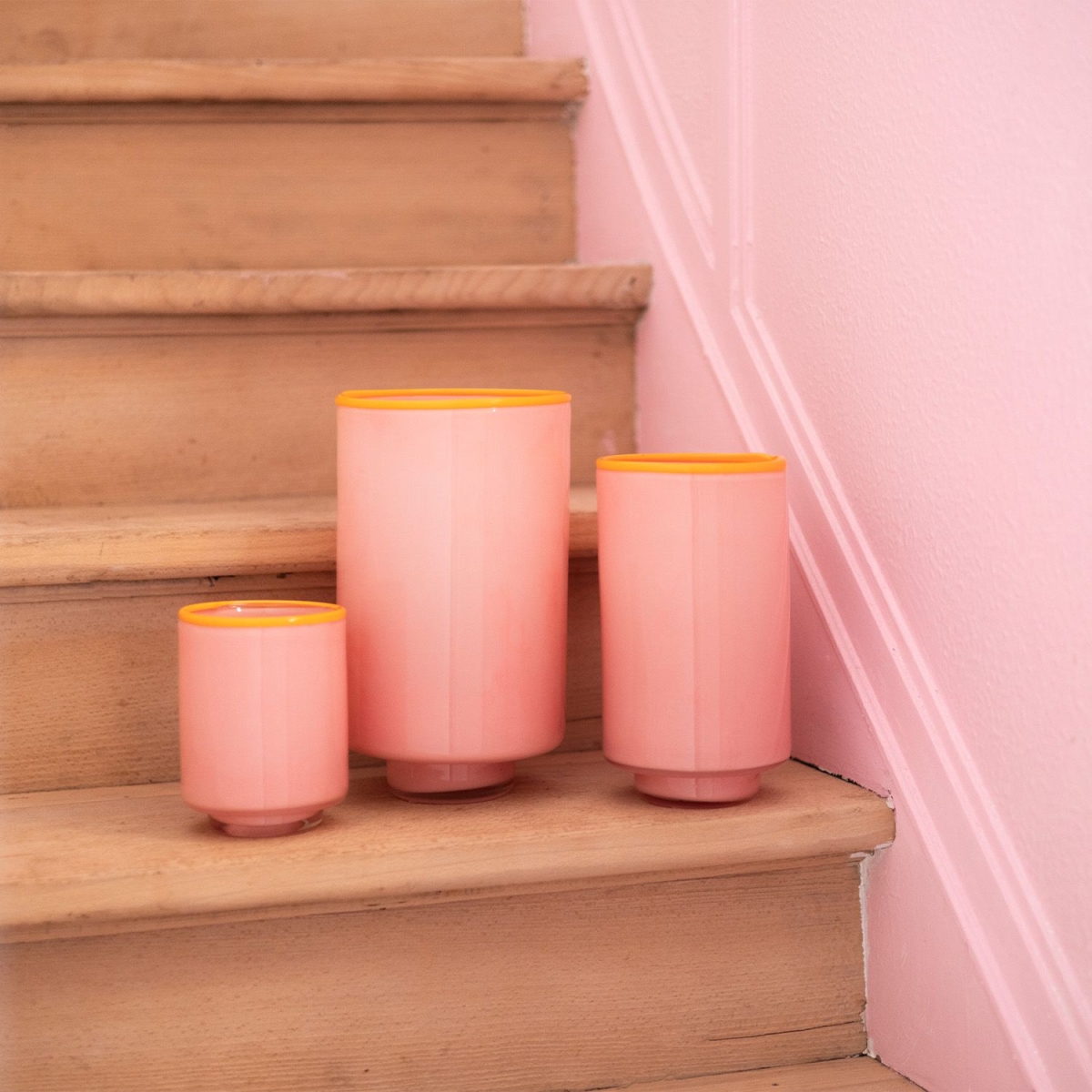 Ona: Vaas 'Blush pink Milo' medium