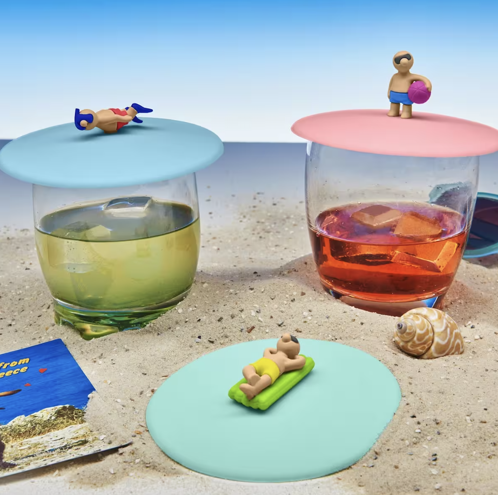 Glasdeksel: Beach boy groen