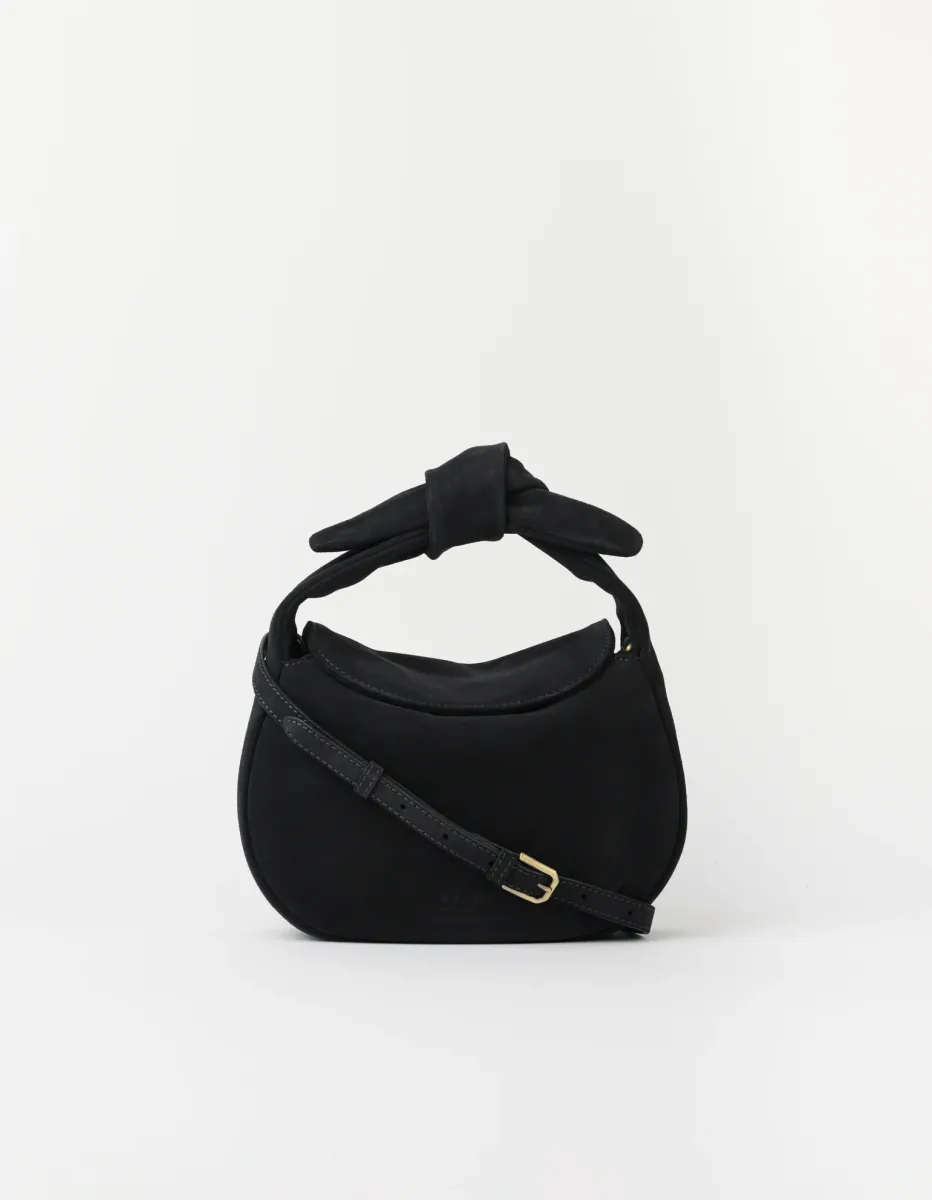 OMyBag: 'Coco croissant' suède black