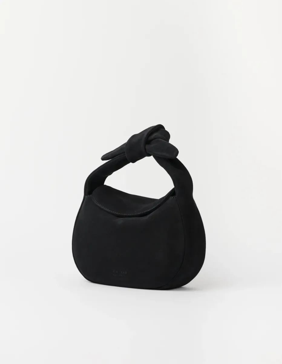 OMyBag: 'Coco croissant' suède black