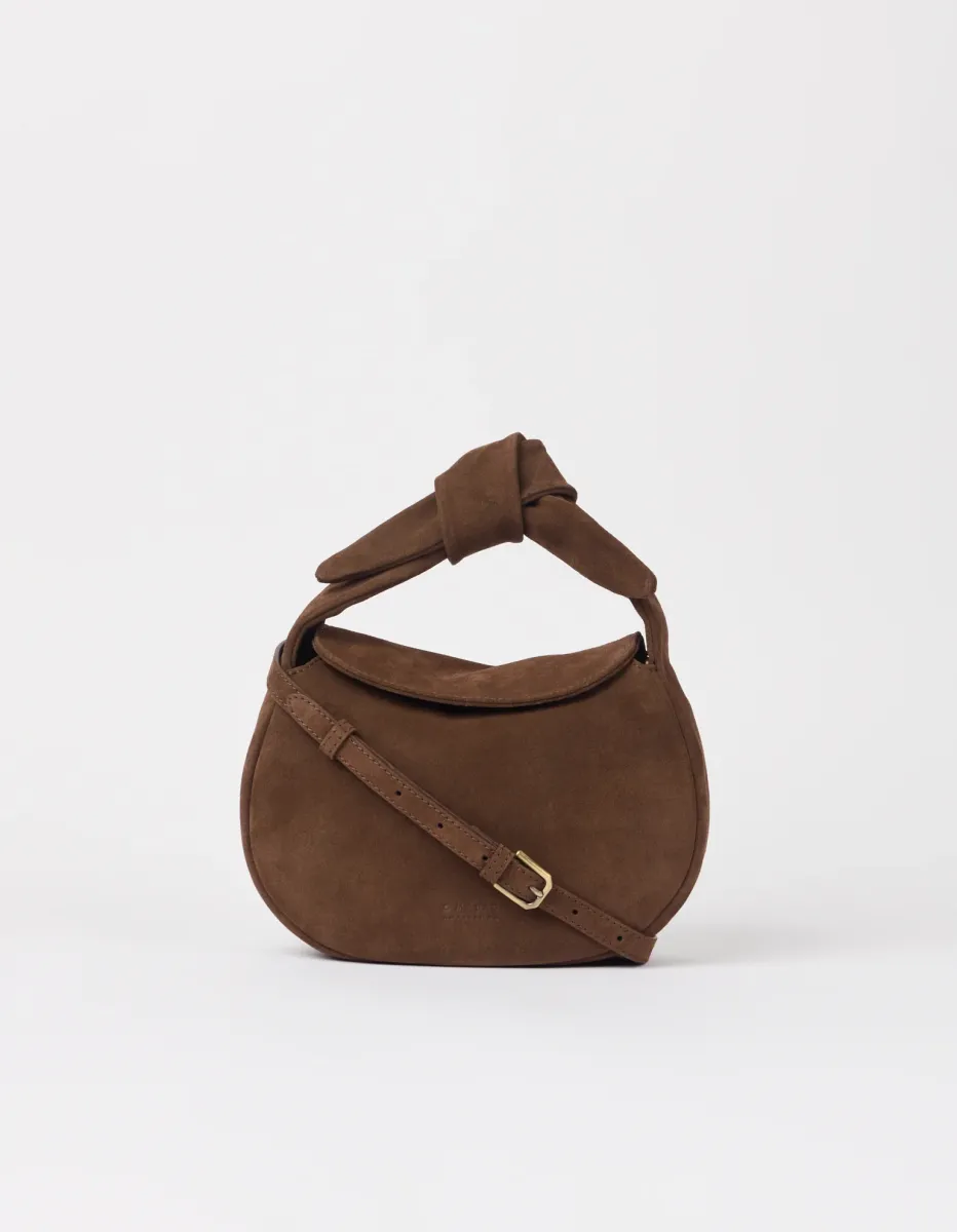 OMyBag: 'Coco croissant' suède chocolate