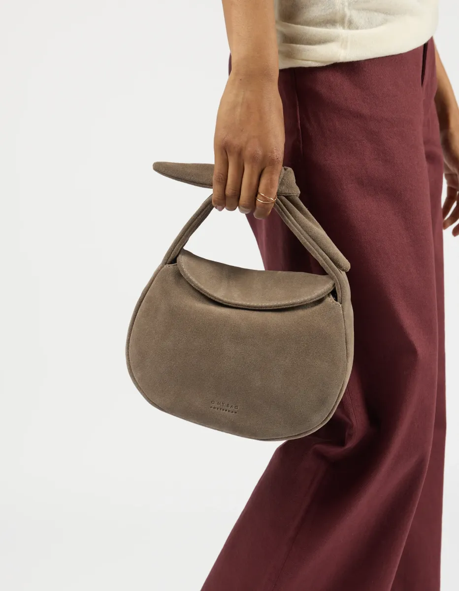 OMyBag: 'Coco croissant' suède clay