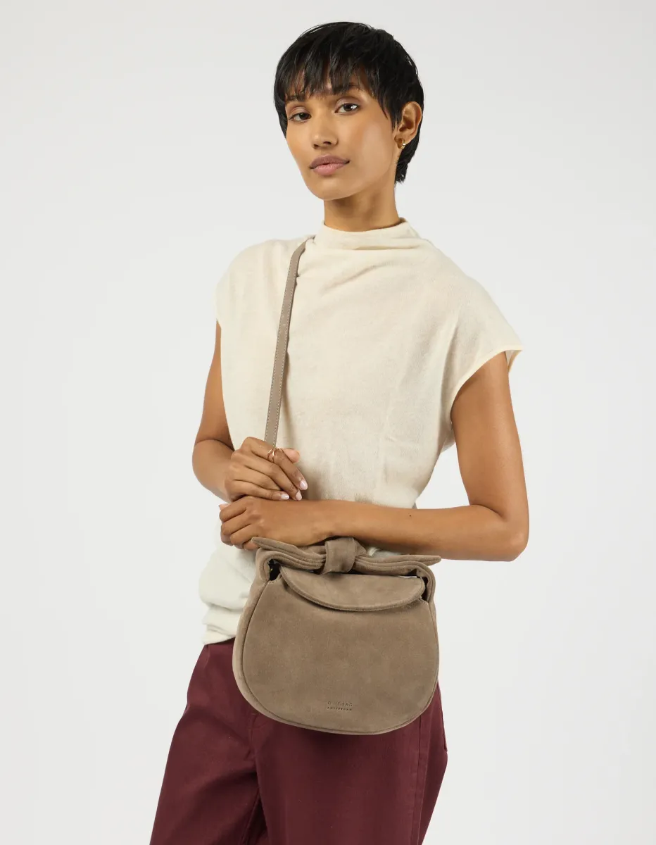 OMyBag: 'Coco croissant' suède clay