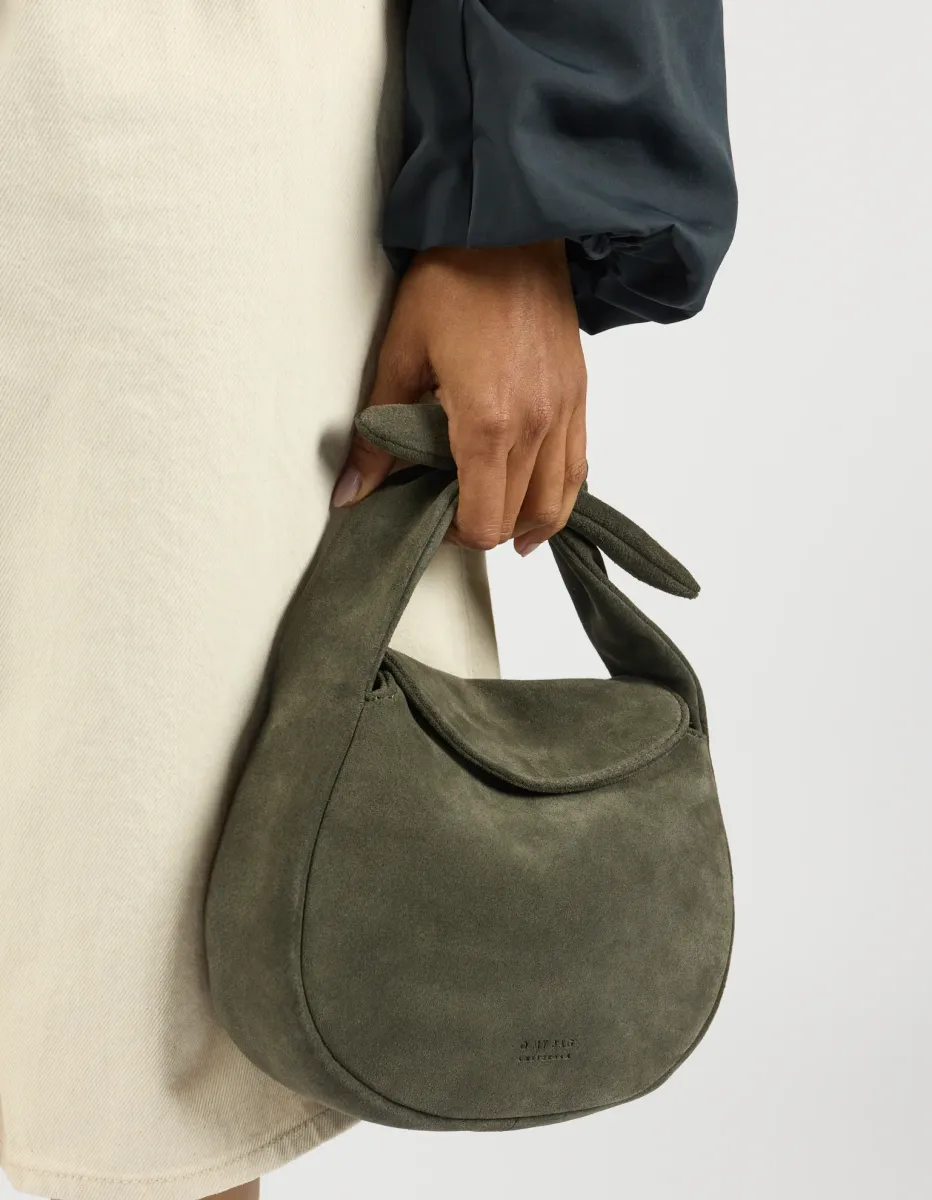 OMyBag: 'Coco croissant' suède moss