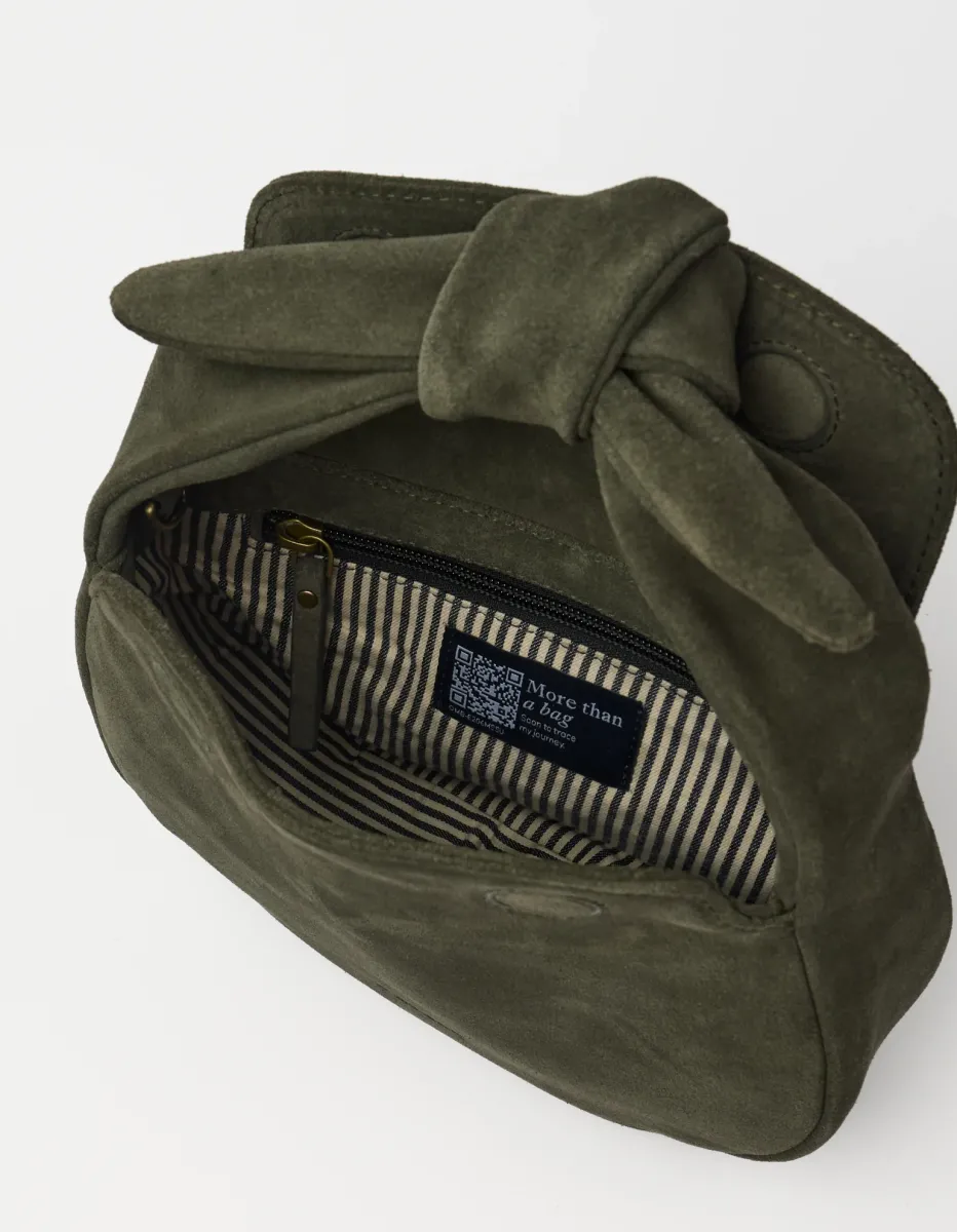 OMyBag: 'Coco croissant' suède moss