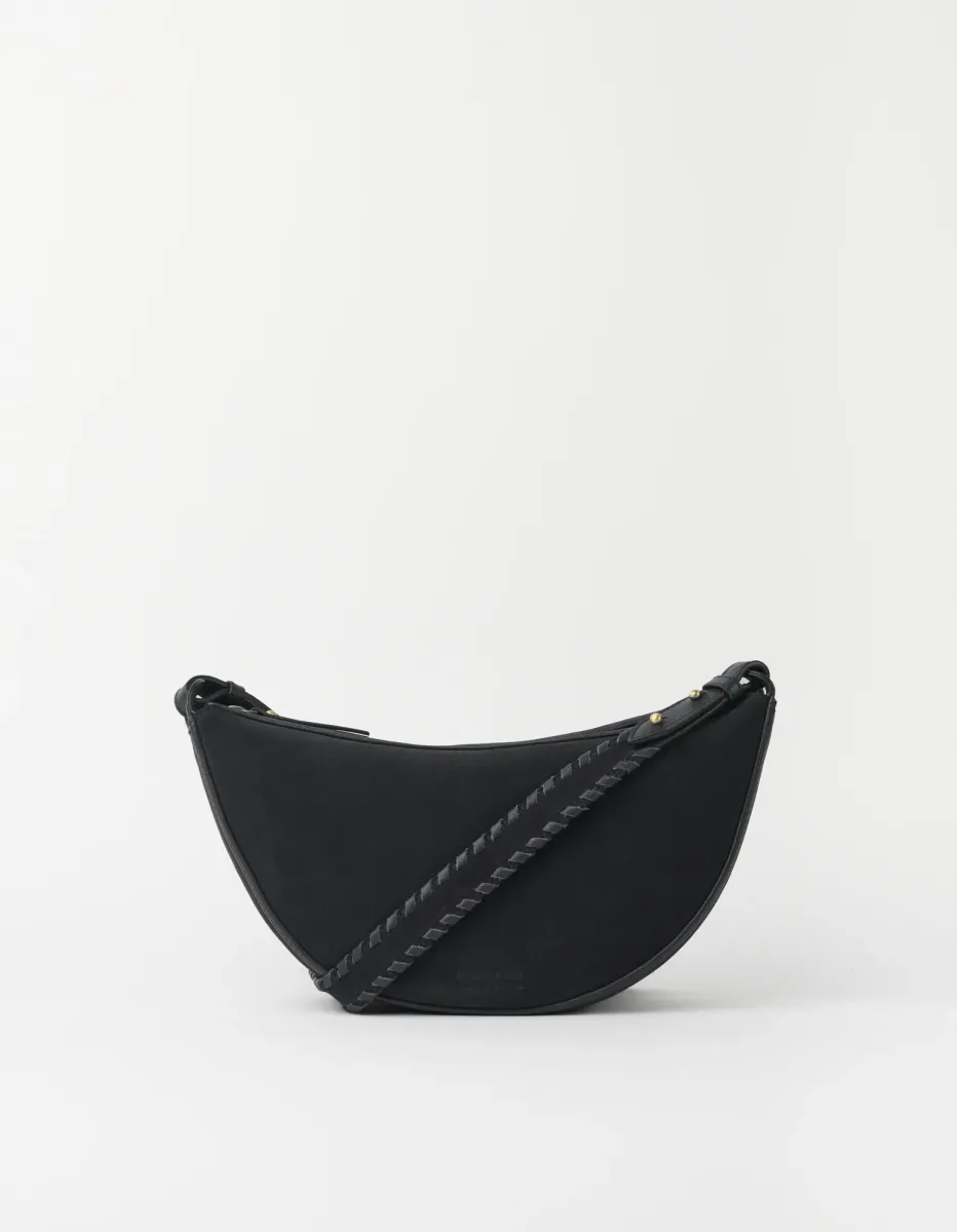 OMyBag: 'Leo' midi Black suède