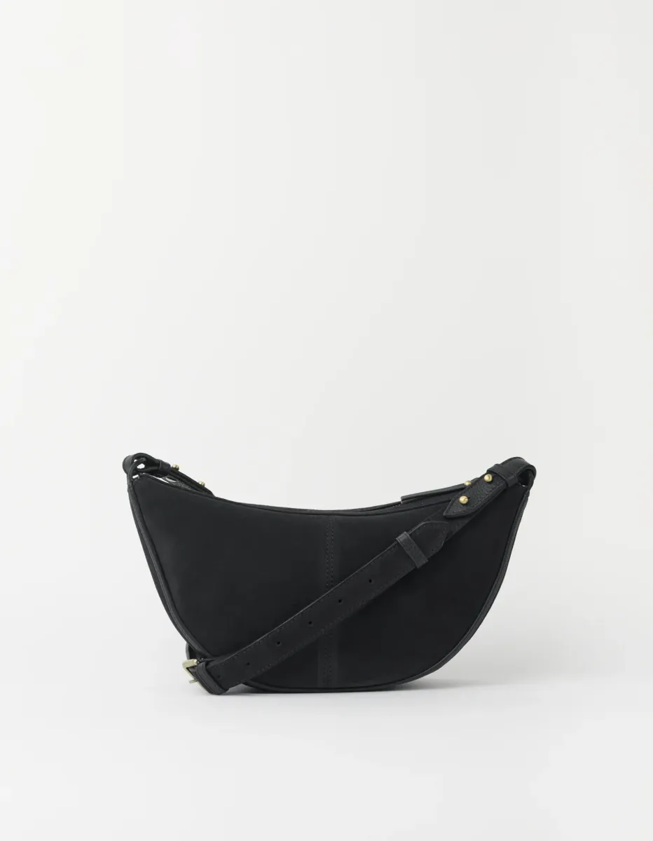 OMyBag: 'Leo' midi Black suède