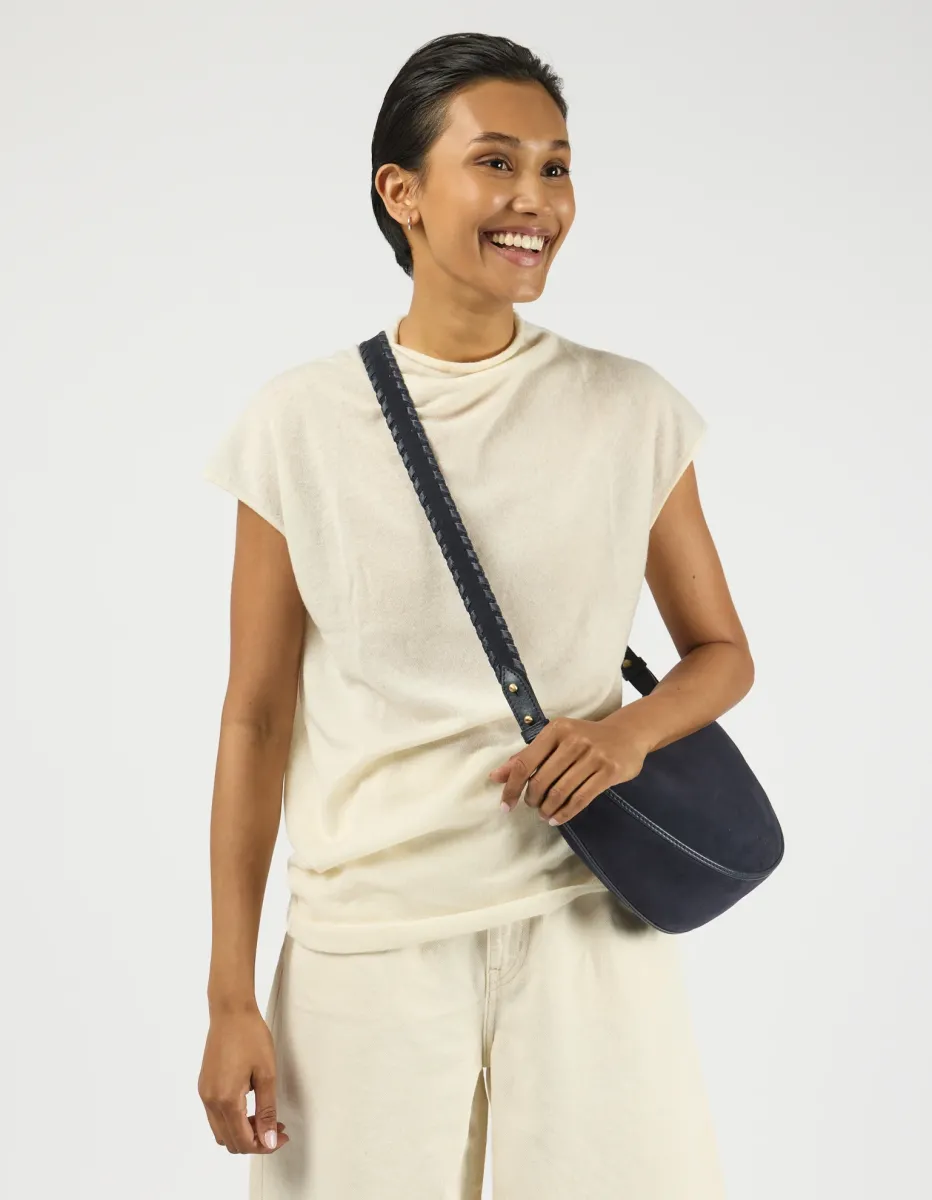 OMyBag: 'Leo' midi Blue suède
