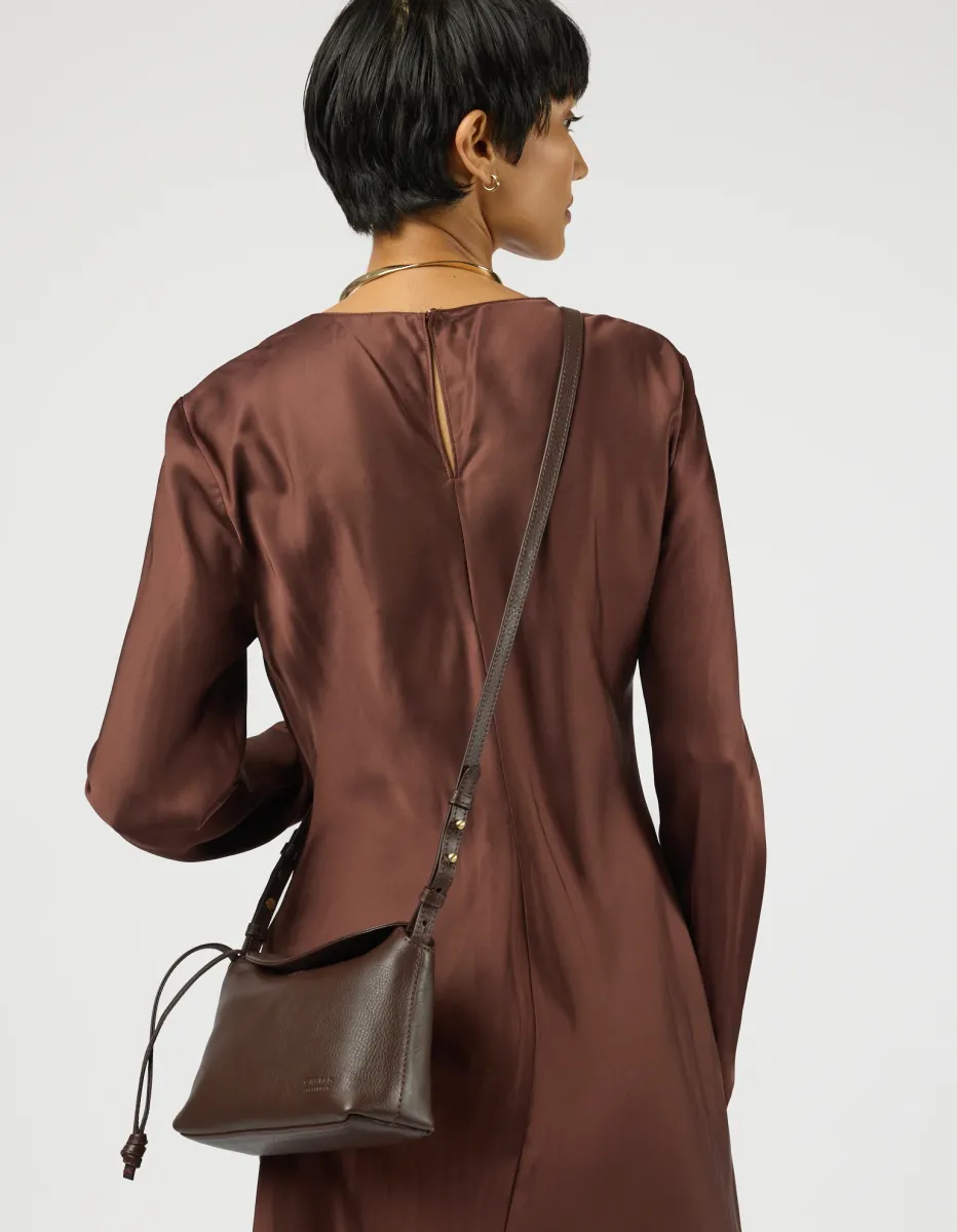 OMyBag: 'Sienna Mini' Chocolate leder