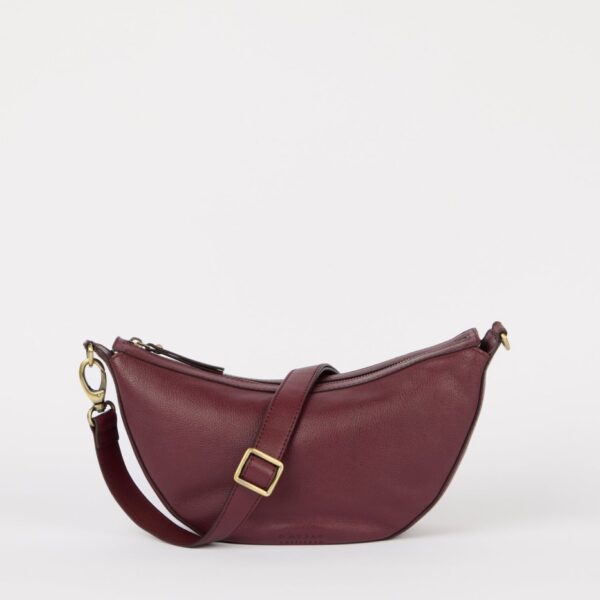 OMyBag: 'Leo' dark cherry leder met extra 'twisted' lits
