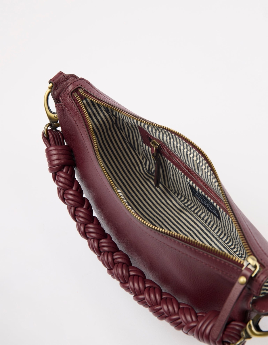 OMyBag: 'Leo' dark cherry leder met extra 'twisted' lits