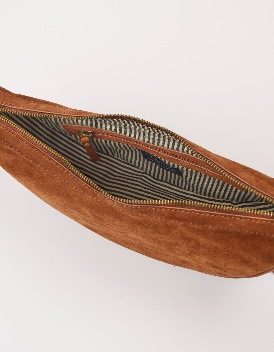 OMyBag: 'Leo' midi cognac suède