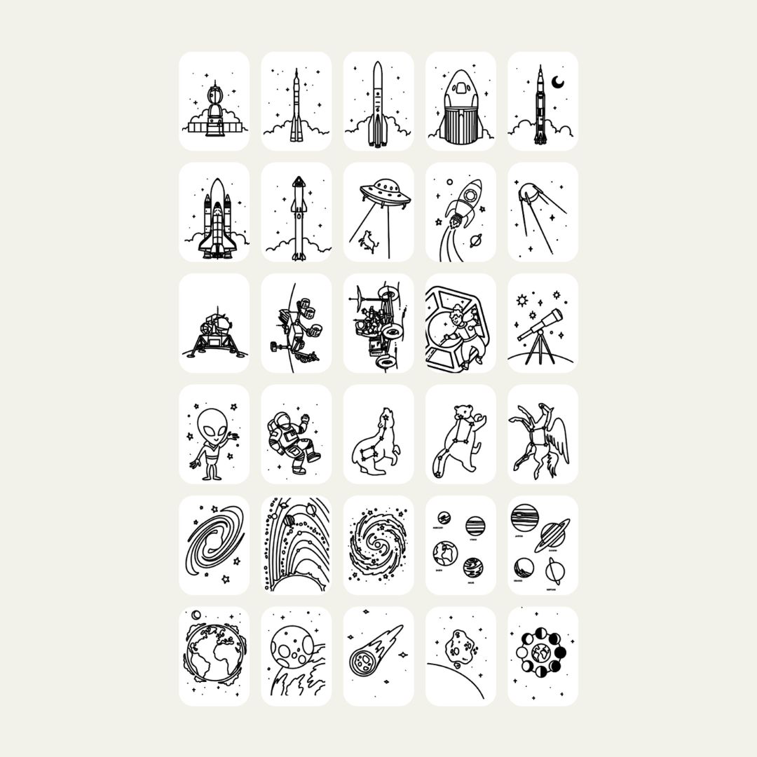 REFILL Kidydraw-MINI: Galaxy en dino's
